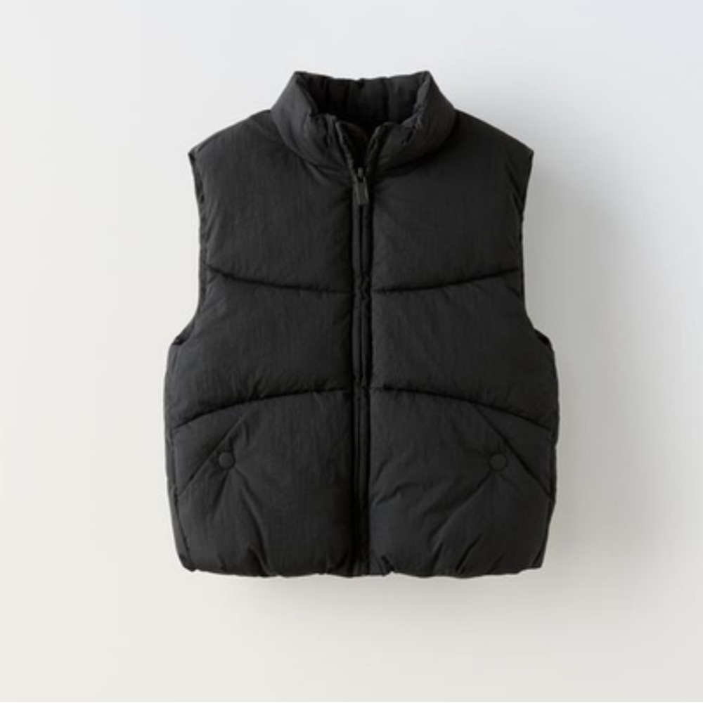 Zara Kids Puffer Vest Black Winter